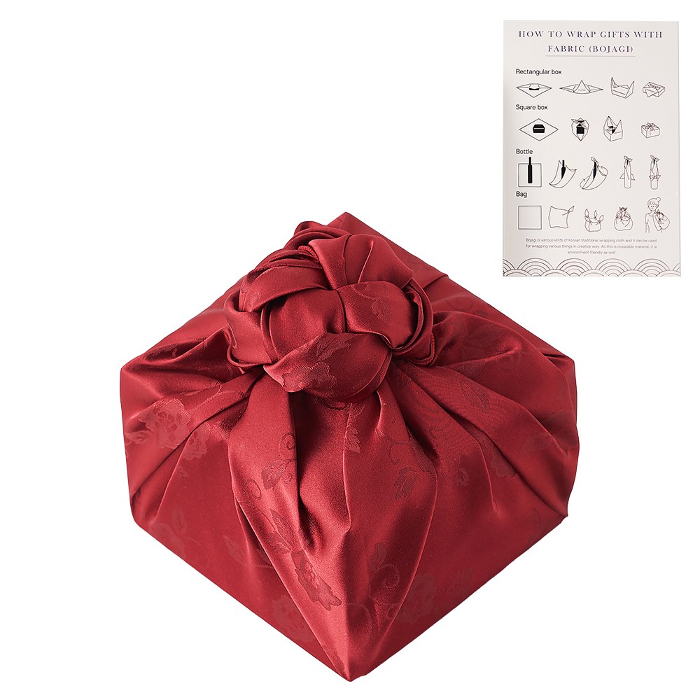 보자기제이드 설 추석 선물 포장 홑 보자기 (매듭법안내지+투명고무줄), 1장, 버건디 6,900원