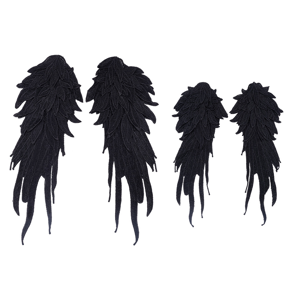 성스러운 날개 깃털 모양 자수 패치 DIY 핸드메이드 의류 수선 수공예 소품, 1개, 검정 261 13,180원