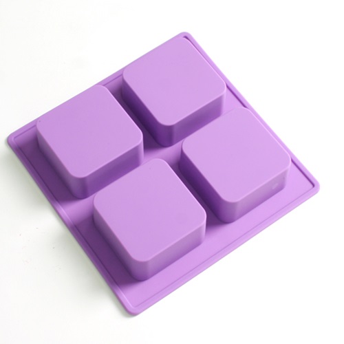 실리콘몰드 - 라운딩 민무늬 사각 ( 4구 ) #사각몰드 #비누몰드 5,500원