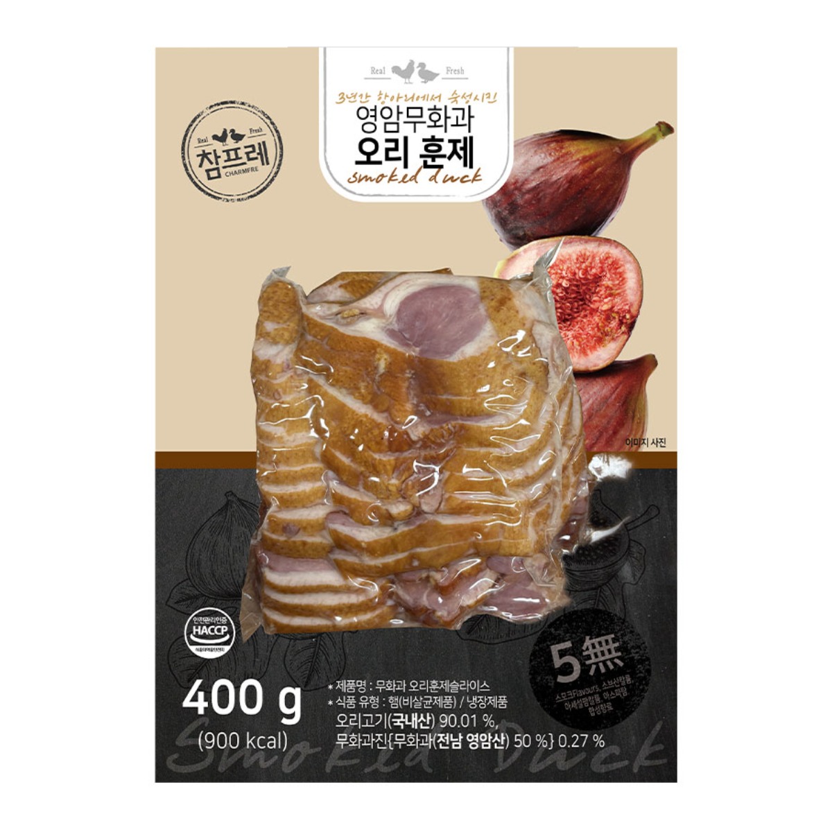 국내산 오리 당일발송 참프레 무화과 오리훈제 슬라이스, 4개, 400g 29,800원