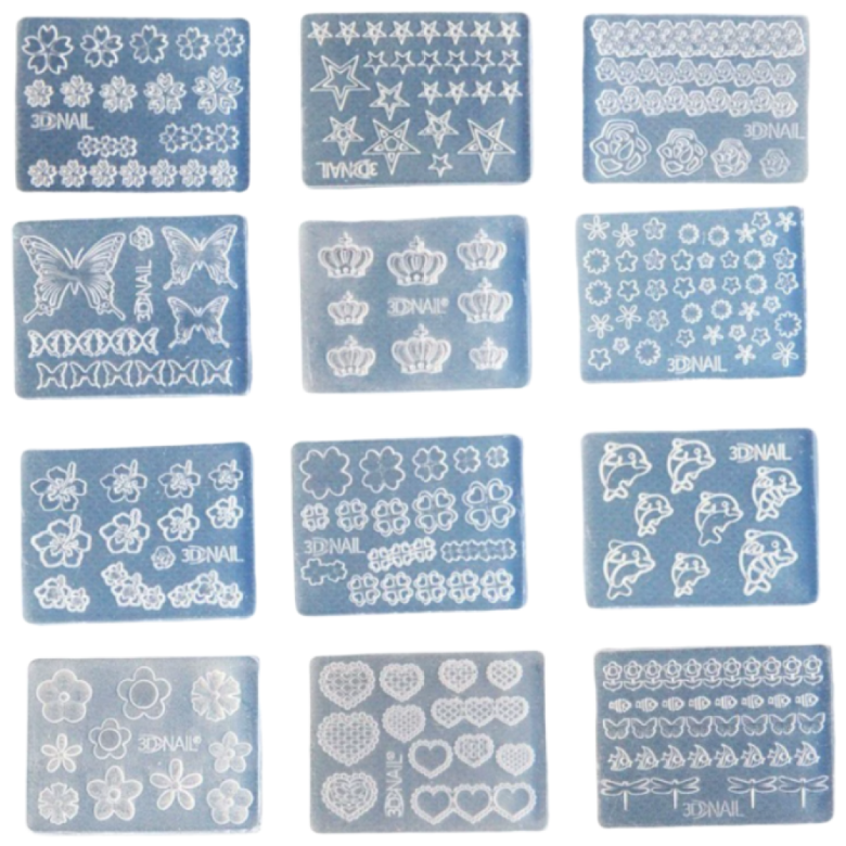 레진 공예 몰드 UV 크리스탈 레진 아트 재료 12종 미니 네일 파츠 실리콘 몰드 재료, 1개, 8 클로버 1,300원