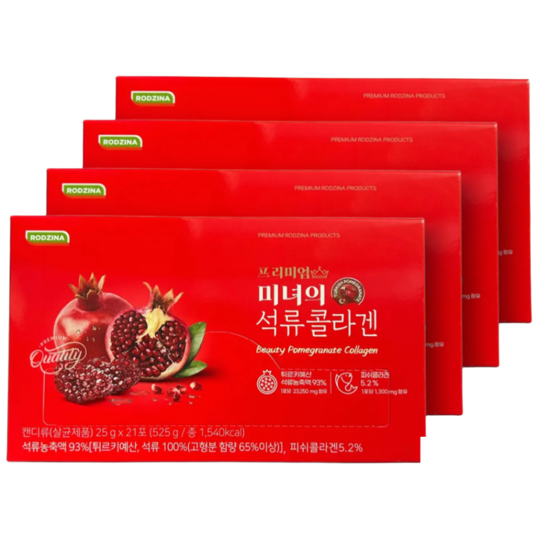 미녀 콜라겐 젤리 스틱 석류추출물 농축액 POMEGRANATE 석류맛 피쉬 콜라겐, 4박스 80,800원