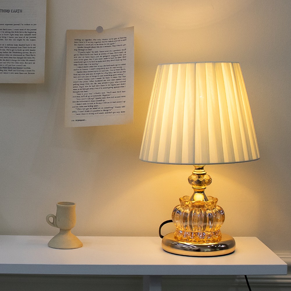 엔틱 피에트 주름 갓 단스탠드 무드등 침실 거실 테이블 인테리어 조명 39,800원