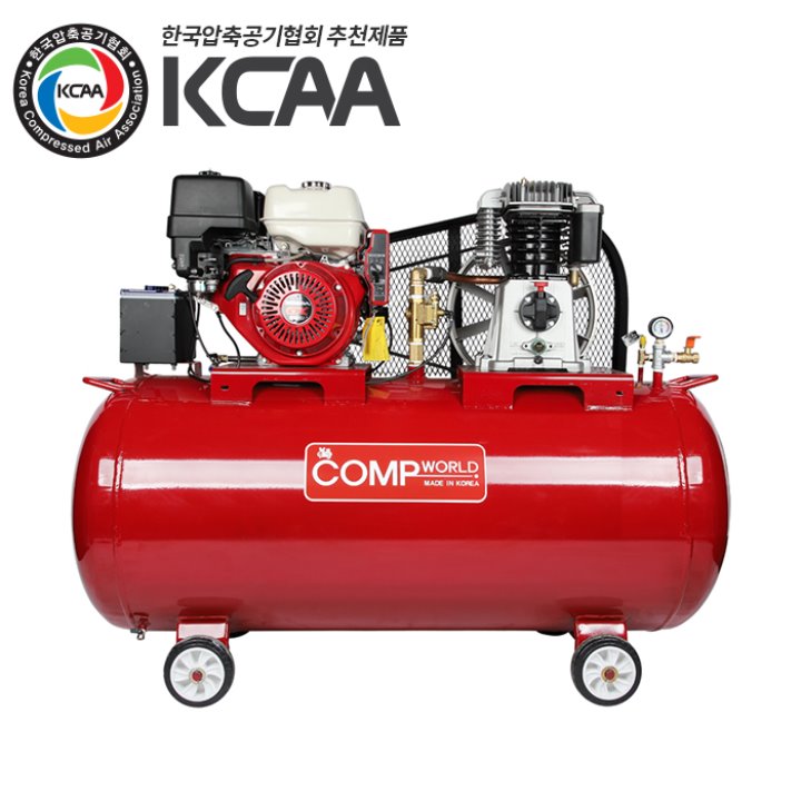콤프월드 CWFE119H-400 휘발유 콤프레샤 자동시동 엔진 혼다 13마력 펌프 7.5마력 탱크용량 400리터 철탱크 4,773,000원