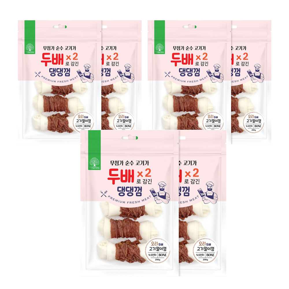 더내추럴 강아지 두배 댕댕껌, 오리 11.43cm, 200g, 6개 32,650원