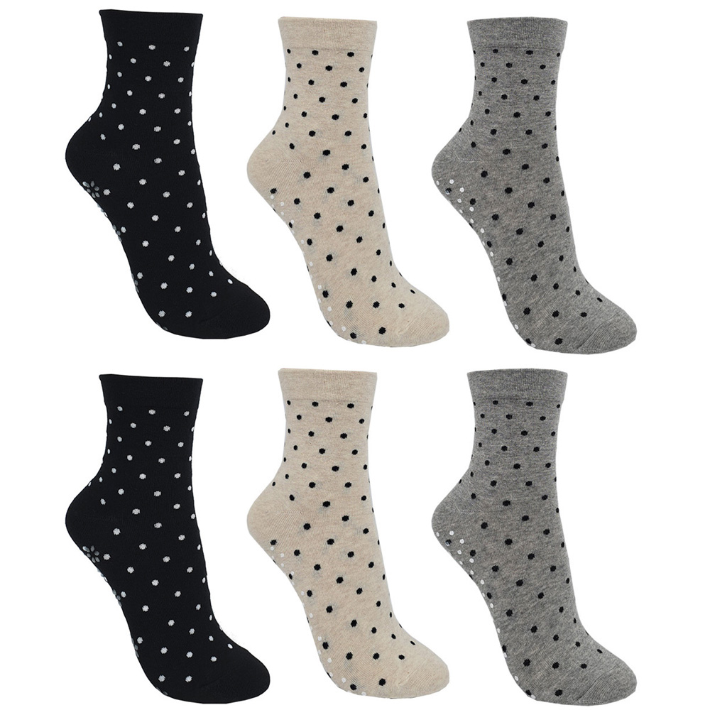 정아스토어 여성 도트 무압박 미끄럼방지 양말 6켤레, 현재가 13,900원