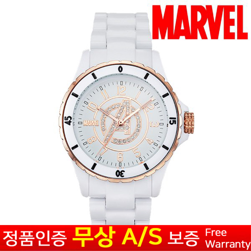 (마블) MARVEL [한국본사정품][무상AS] 남성남자 초경량 마블 아이언맨 어밴져서 캡틴아메리카 메탈밴드 손목시계 MA004-AVWH 58,900원
