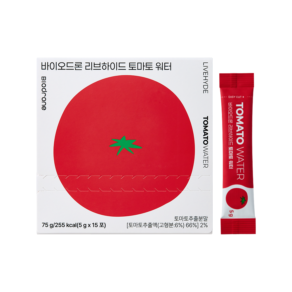 바이오드론 리브하이드 제로슈가 제로카페인 토마토워터 전해질음료, 15개, 5g 24,000원