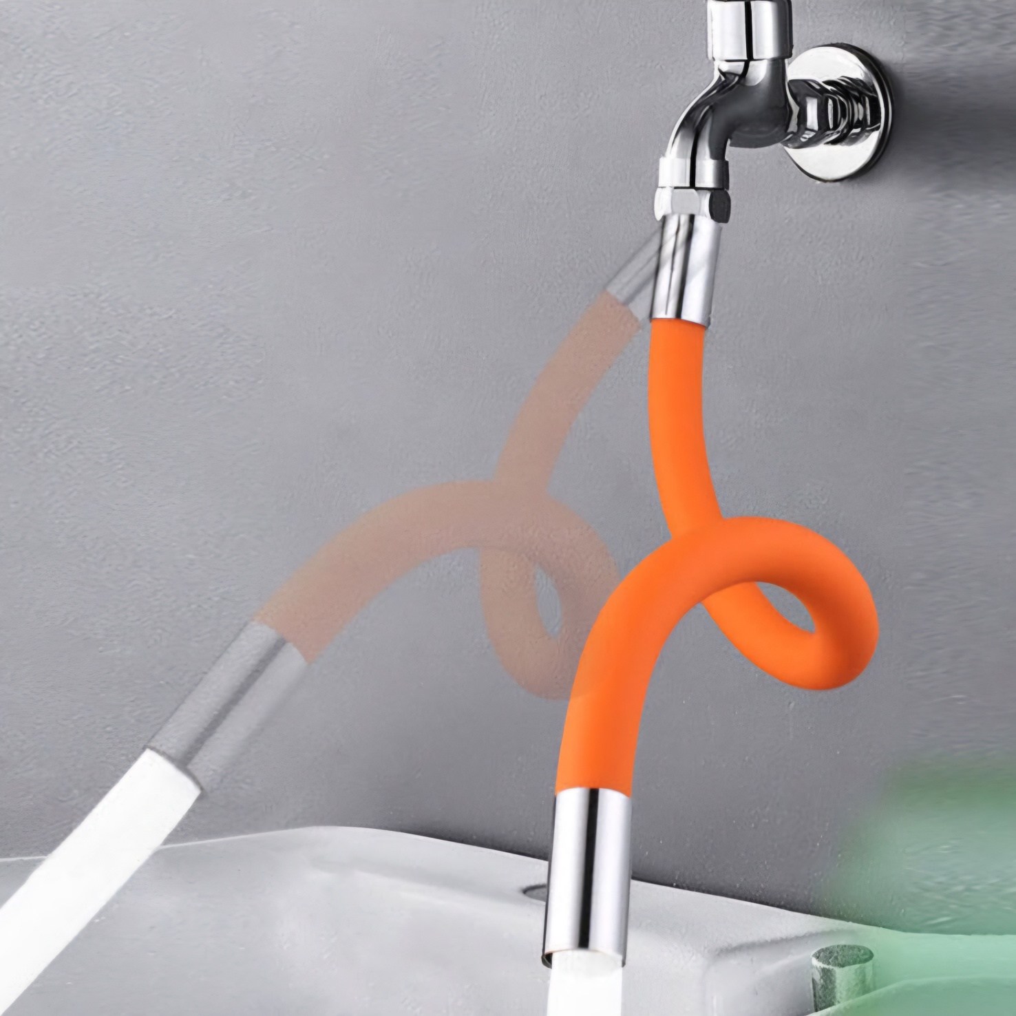 주니식스 녹슬 걱정 없는 360도 회전 유연한 실리콘 수도꼭지 연장 호수 10,900원