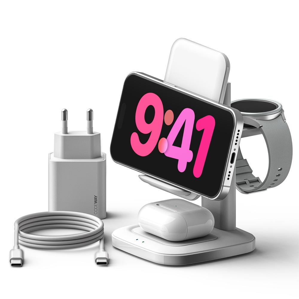 코드웨이 23w 3in1 고속 무선충전기 거치대 애플워치 갤럭시 워치 호환 초고속 충전기 포함 34,800원