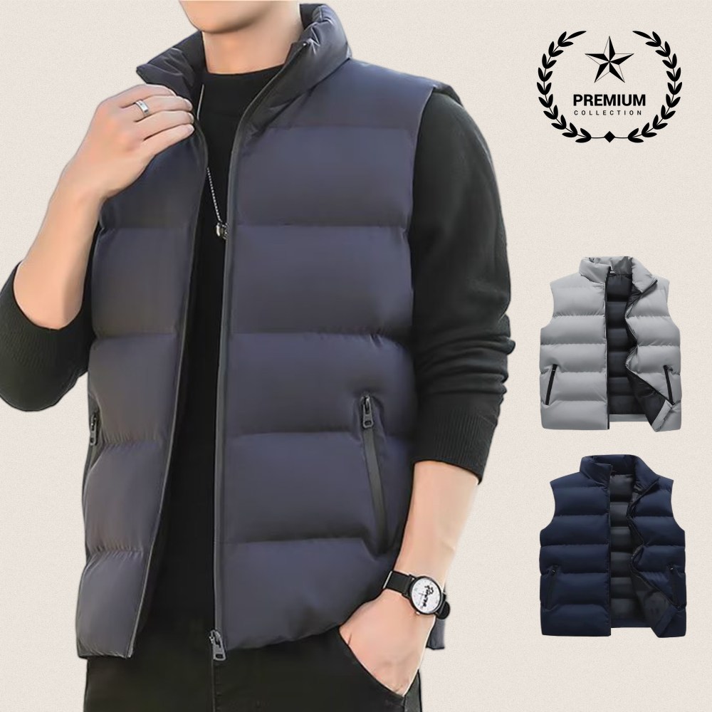 뉴애드 남자 패딩조끼 루즈핏 하이넥 집업 지퍼 패딩베스트 58,900원