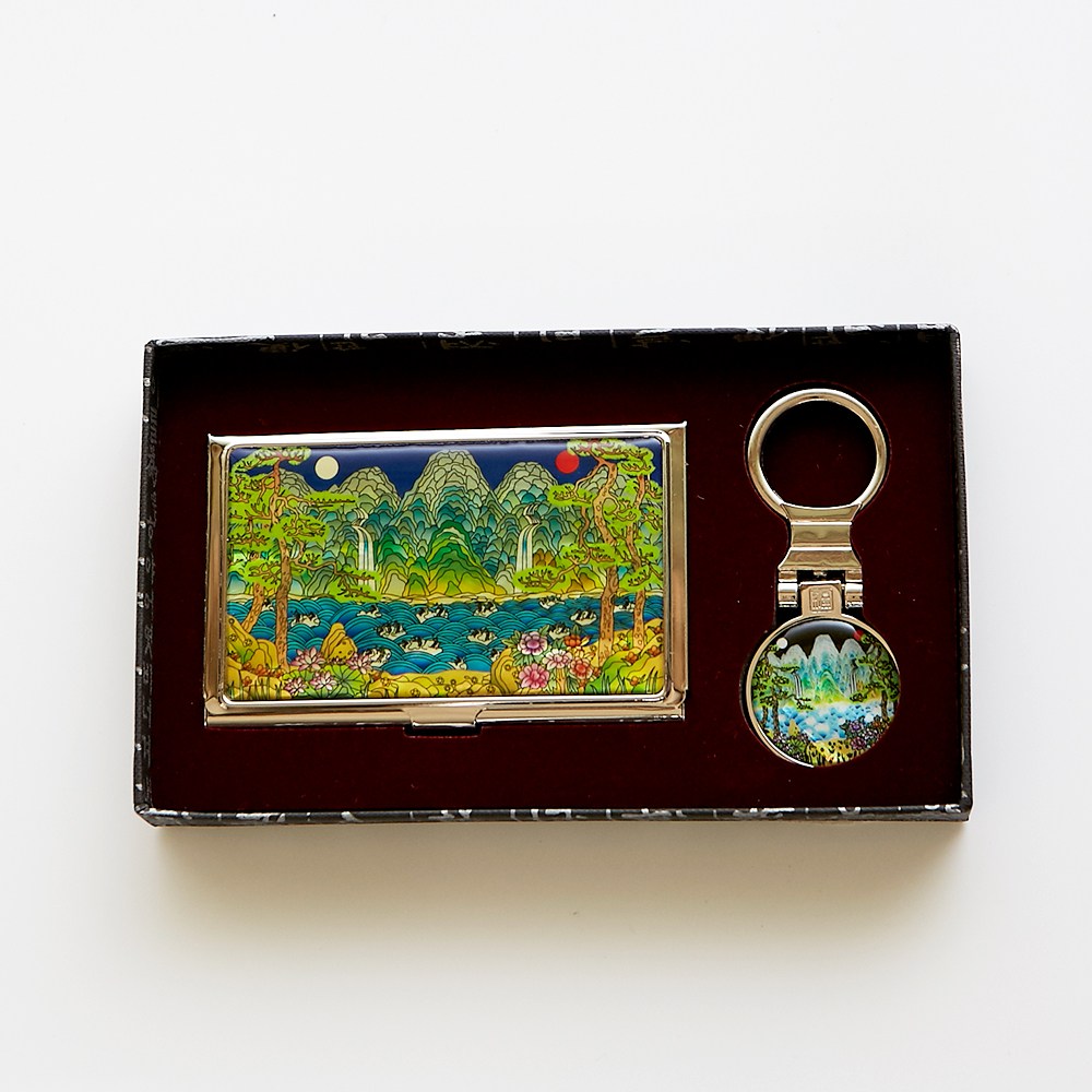 한국전통 자개명함케이스 키링세트 외국인선물 기념품 21,000원