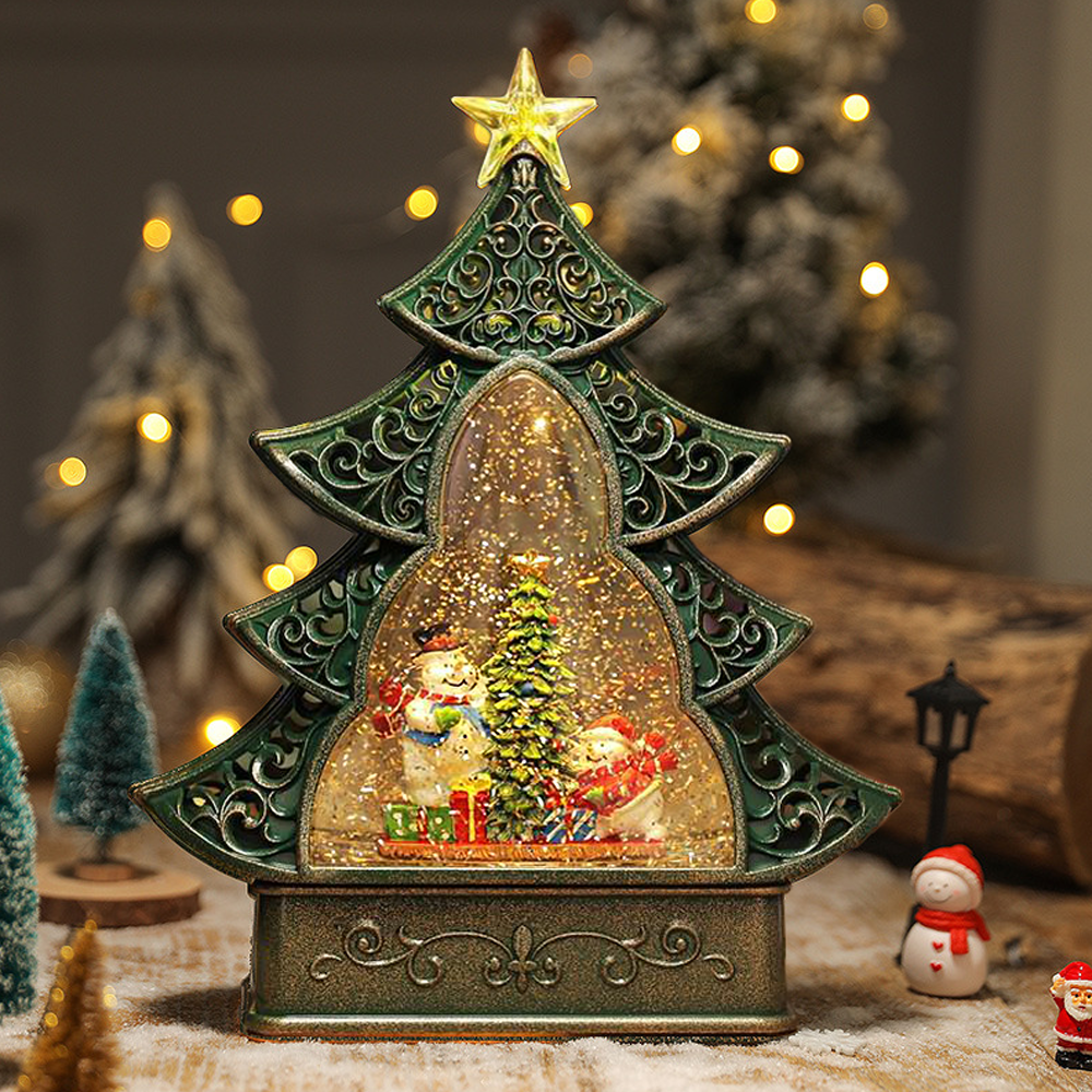 크리스마스 감성 오브제 스노우볼 오르골 무드등 인테리어 조명 엔틱 트리 스노우볼 O 24,900원