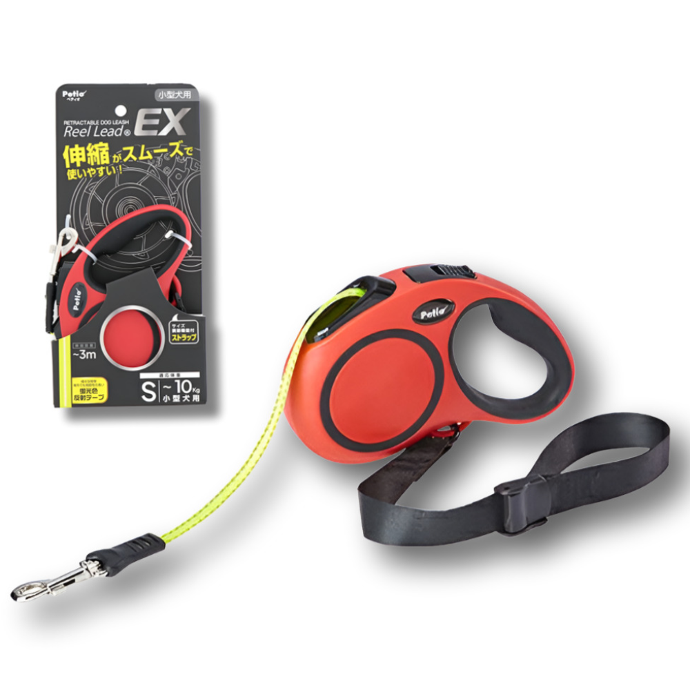 페티오 강아지 형광 원터치 자동리드줄 야간산책 안전반사 자동줄감김 편한그립감 소형견 중형견, 그레이, 1개 27,680원