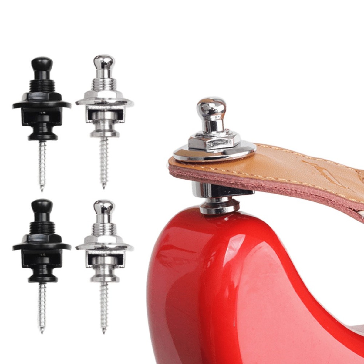 위고뮤직 B-KIT 일렉 베이스 기타 겸용 멜빵고리 스트랩락 (2개입), 실버 8,000원