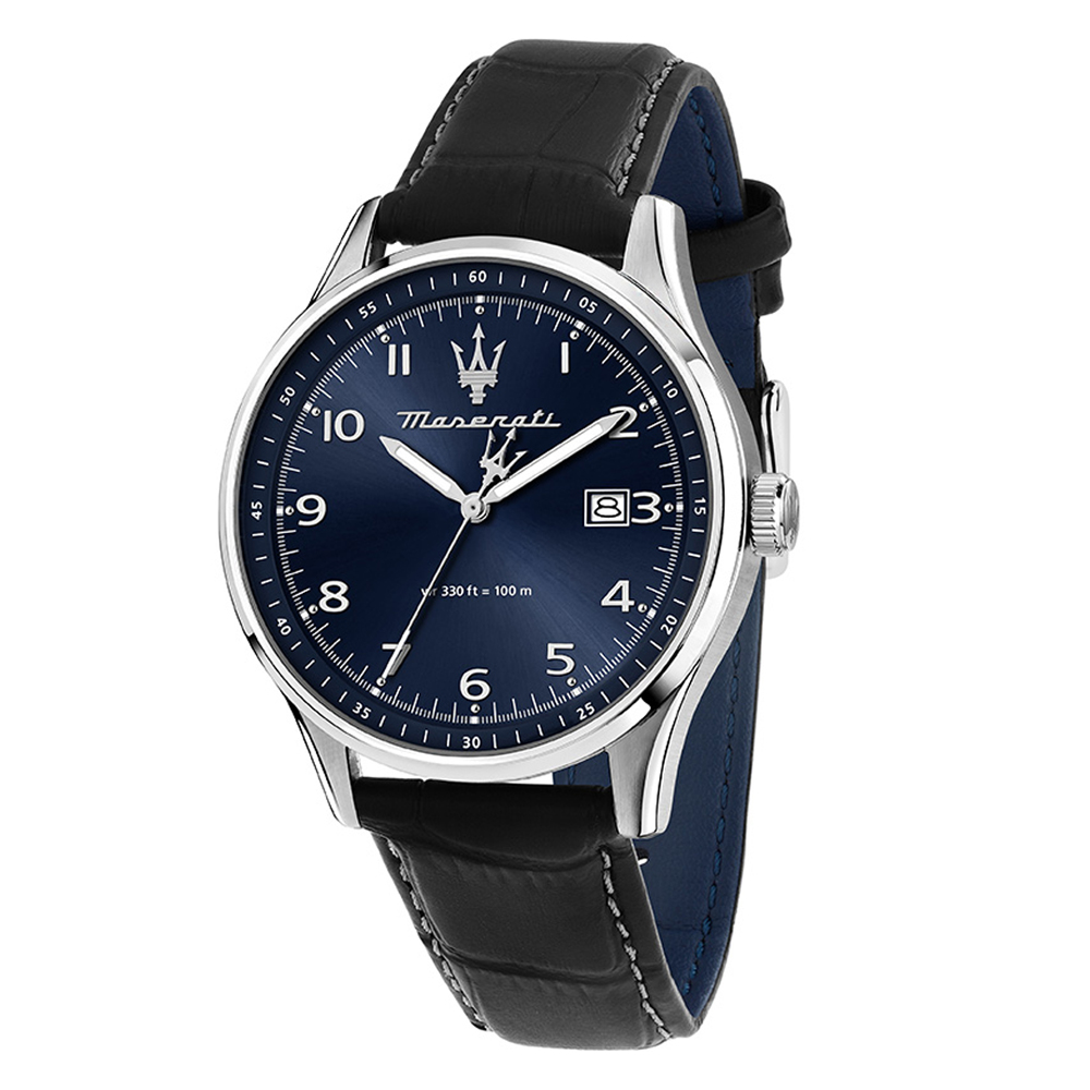 마세라티 남성용 오토캘린더 가죽밴드 SORPASSO 시계 R8851124002 350,000원