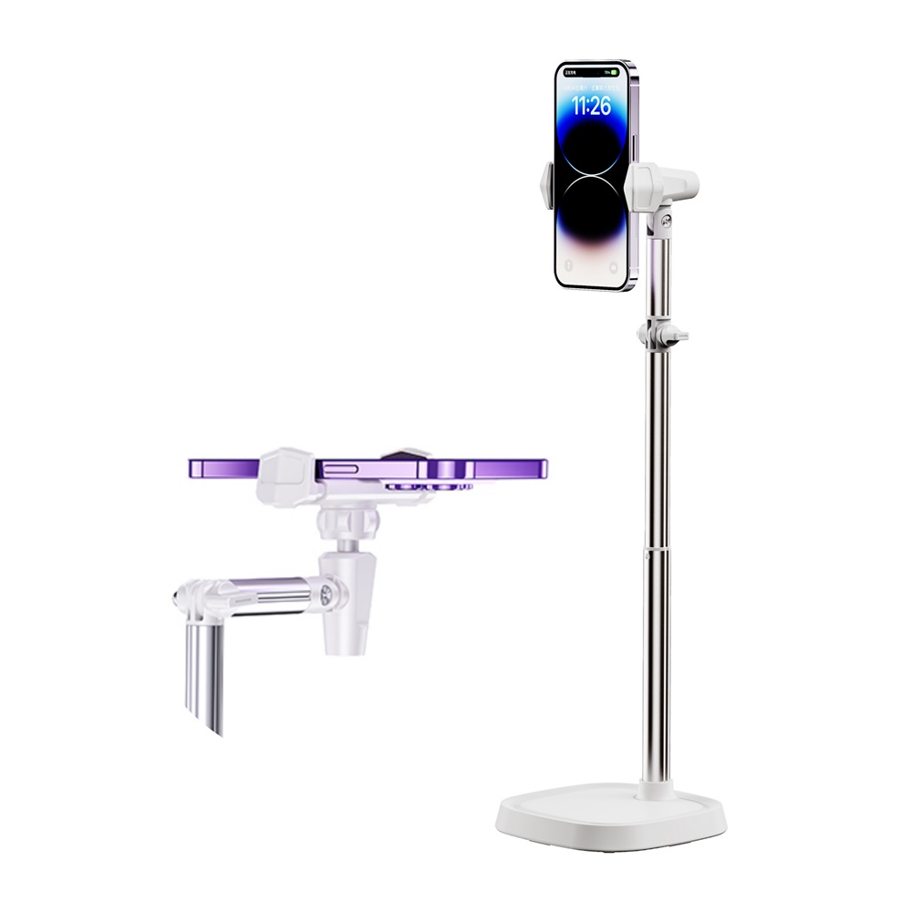 탁상용 핸드폰 거치대 책상용 스마트폰 스탠드 휴대폰거치대 촬영 방송 항공샷 각도 조절 자웃자is, 1개, 화이트 19,900원