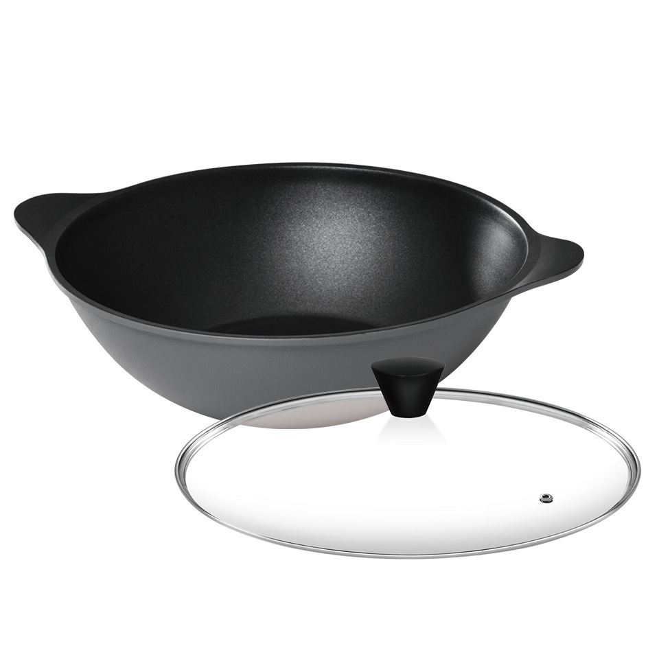 키친아트 티타늄 파티웍 그레이 + 유리뚜껑 세트 20,900원