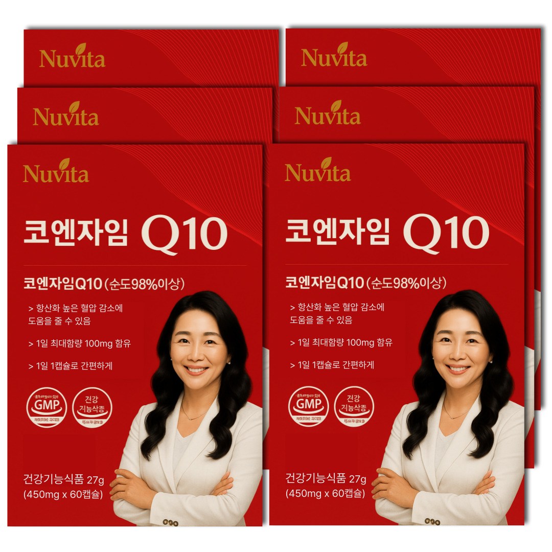 하이퍼셀 코엔자임큐텐10 Q10 식약청인증 | 9통이상구매 하이퍼셀증정, 6개, 60정 162,000원