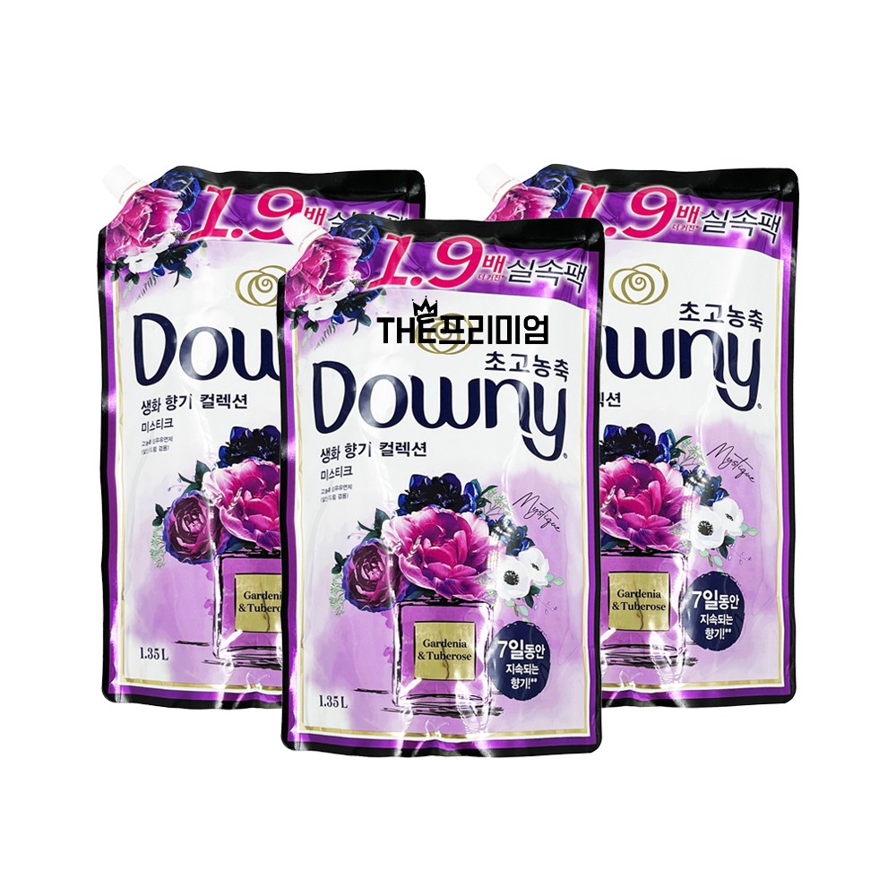 다우니 초고농축 섬유유연제 미스티크 대용량 리필 1.35Lx3개, 1.35L, 3개 29,530원