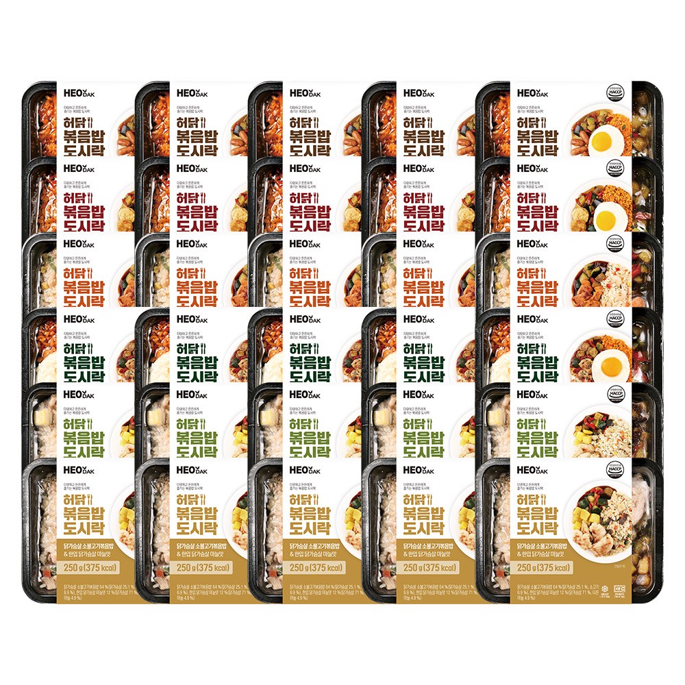 허닭 닭가슴살 볶음밥 도시락 6종 혼합 108,000원