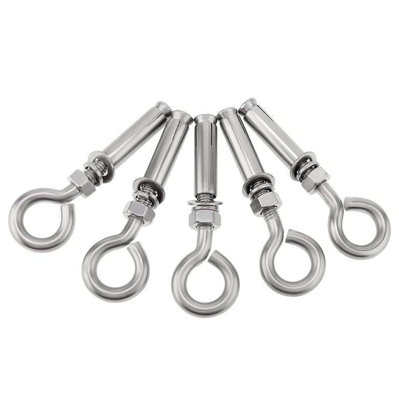 5팩 M10*117mm 콘크리트 아이볼트, PNXKTXO 아이볼트 나사 후크 스테인리스 스틸 벽 벽돌 앵커, 헤비 듀티 확장 팅 링 볼트 패스너 3/8" 34,230원