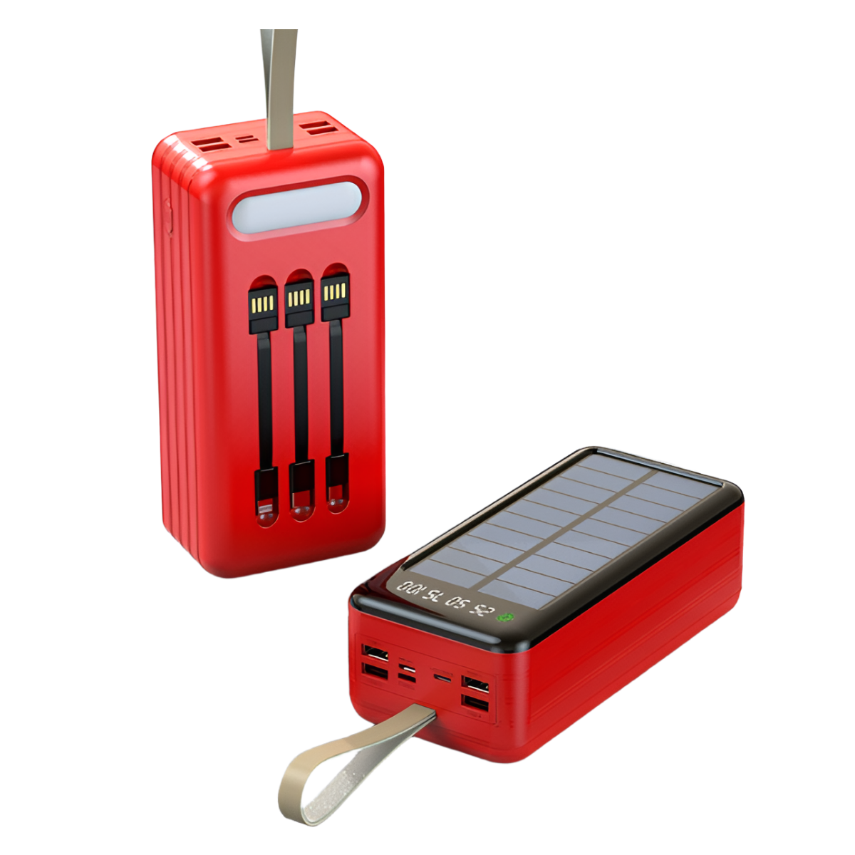 썬링크 실속형 태양광 보조배터리 무선 대용량 태양열 접이식 고속충전 케이블 일체형, 레드, GW-366 80000mAh 118,000원