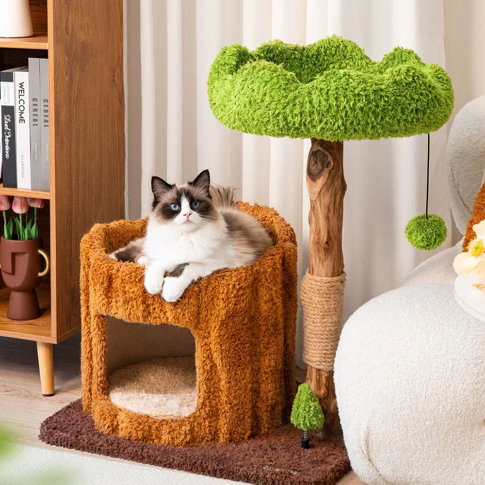 헬로미펫 나무통 고양이 캣타워 고양이 스크래처 숨숨집 178,000원