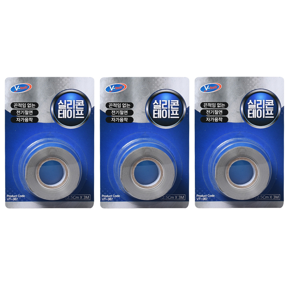 Vtech 자기융착 실리콘 테이프 회색, 3개 11,580원