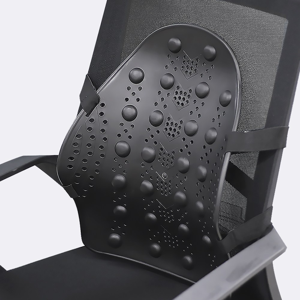 더쎈 자동차 허리쿠션 등받이 지압 받침대 자세교정 허리착, 1개, 블랙 15,400원