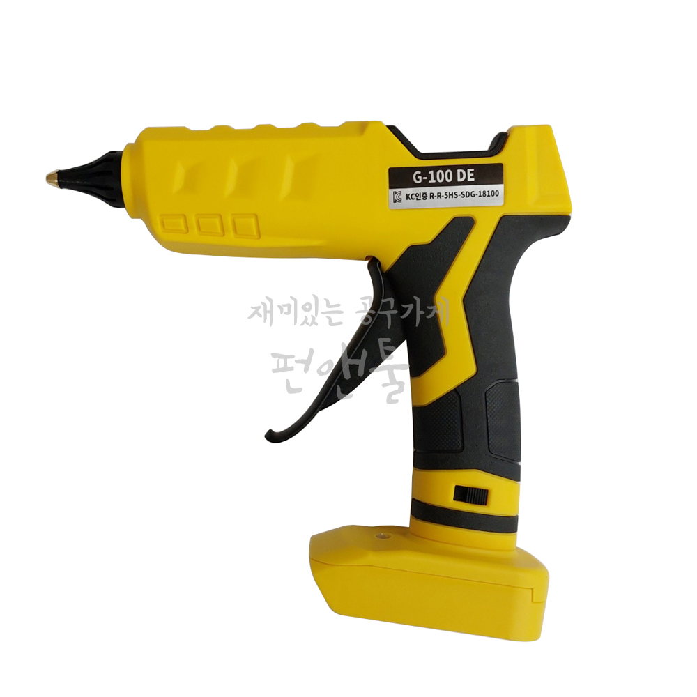 화성기전 무선충전글루건 HEC G-100DE 디월트타입 100W 핫멜트건 18V배터리 사용 충전식 베어툴 27,870원