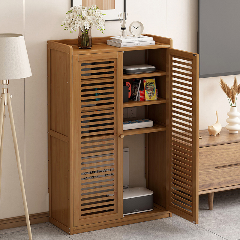 멀티 와이파이 공유기 셋톱박스 수납장 WiFi 공유기 정리함 거실 스탠드 수납장, 1개, 브라운 대형 87,250원