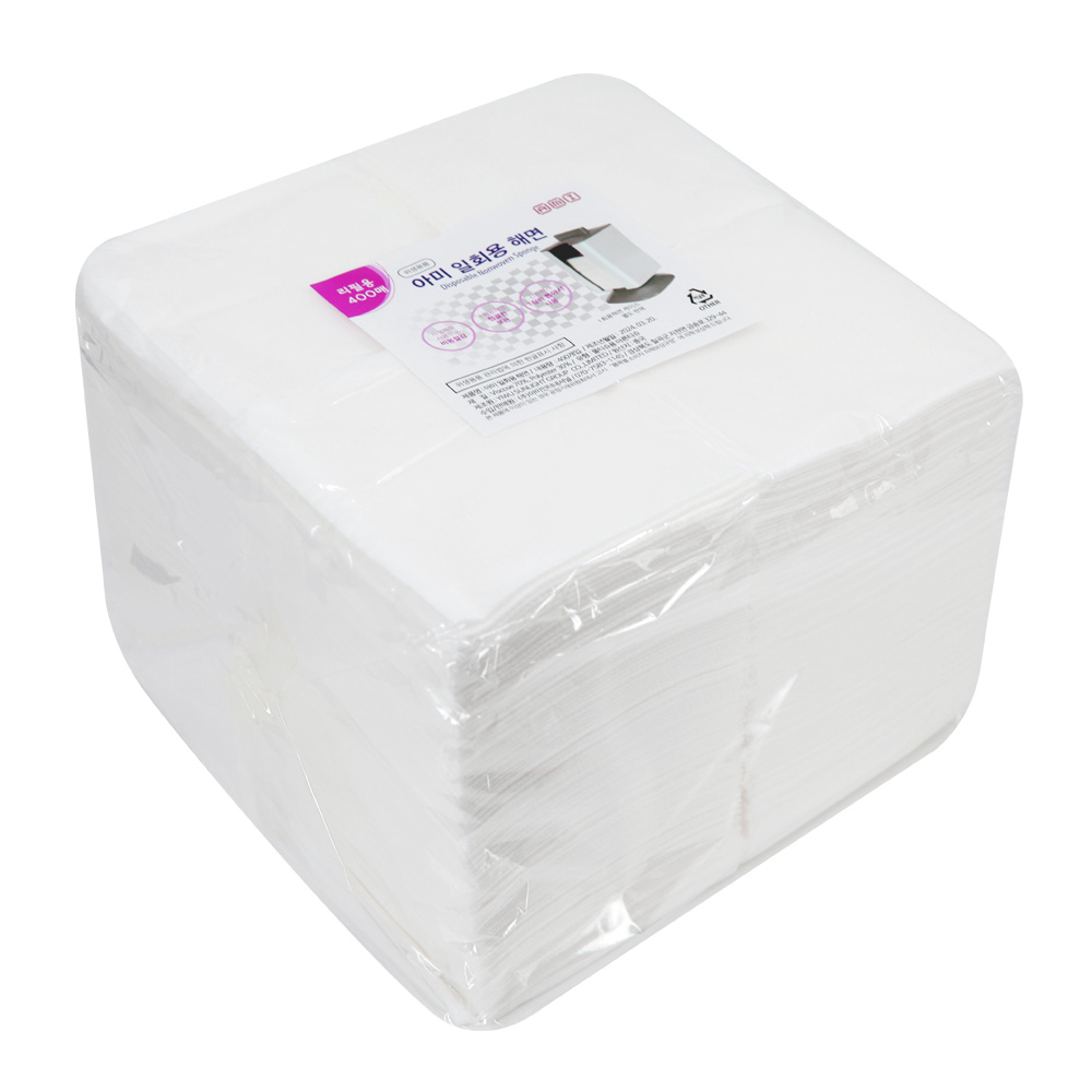 셀프미인 일회용 해면 리필 400매 위생해면 일회용시트 피부 미용 재료 네일 왁싱 관리실 클렌징, 1개 16,500원