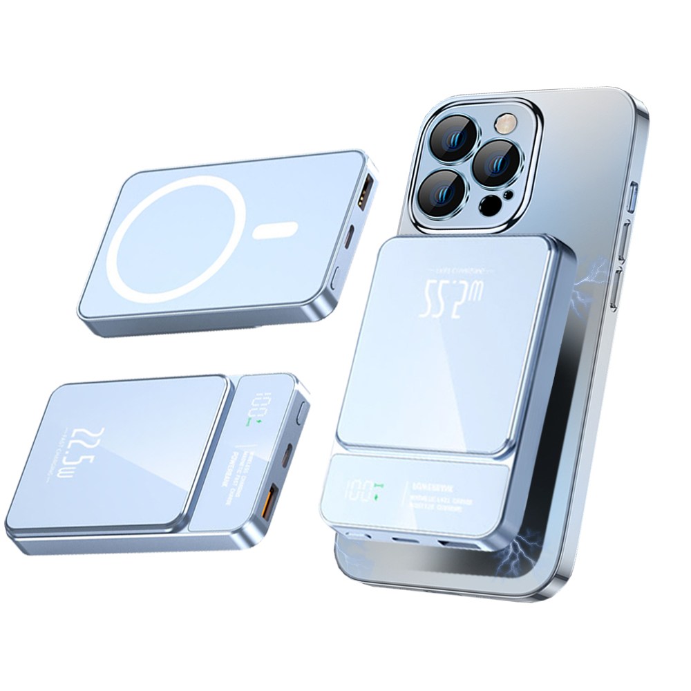 최신 고급 대용량 마그네틱 초고속 유선22.5W 무선15W 휴대용 맥세이프 보조배터리 10000mAh 24,900원