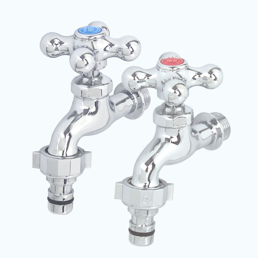 국산 십자 커플링 수도꼭지 냉온수 택1 세탁기 수전 베란다 가로꼭지, 1개 9,900원