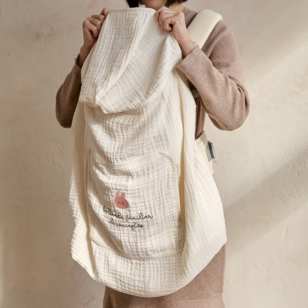 돗투돗 코지 허그 모달 아기띠워머 블랭킷 유모차 담요, 베이비바니(아이보리) 39,900원