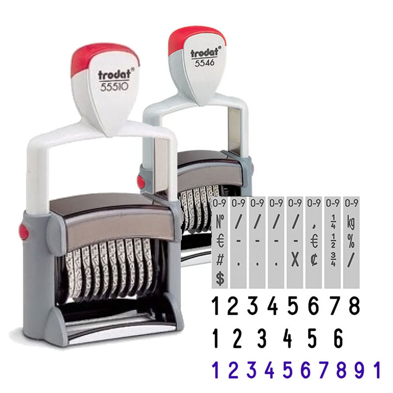 TRODAT 트로닷 고급 자동넘버링 6단, 8단, 10단 숫자도장, 1개, 청보라 43,000원