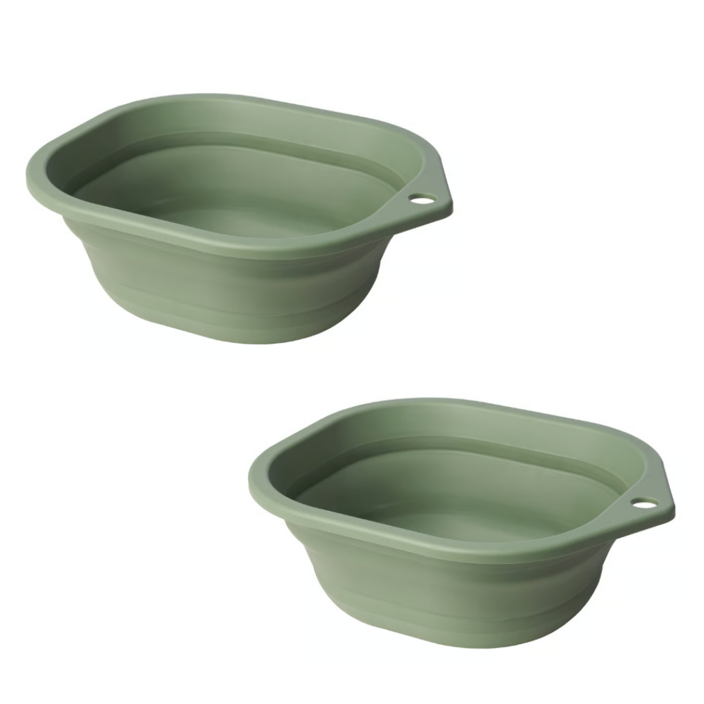 접이식 대야 다용도 빨래통 캠핑용 수납대야, 2개, 그린 42cm 23,590원