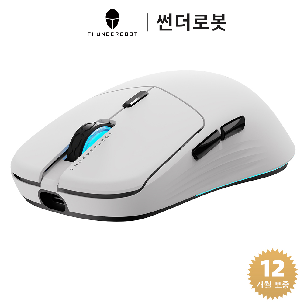 ThundeRobot 썬더로봇 ML7 무선 마우스 경량 인체공학 RGB 게이밍 마우스, 화이트 34,900원