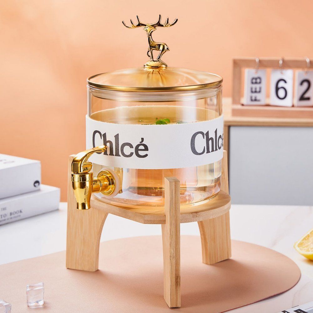 음료 워터 생수 디스펜서 카페 물 쥬스 커피 유리 물통 홈파티 업소용 수도꼭지 통 18,100원