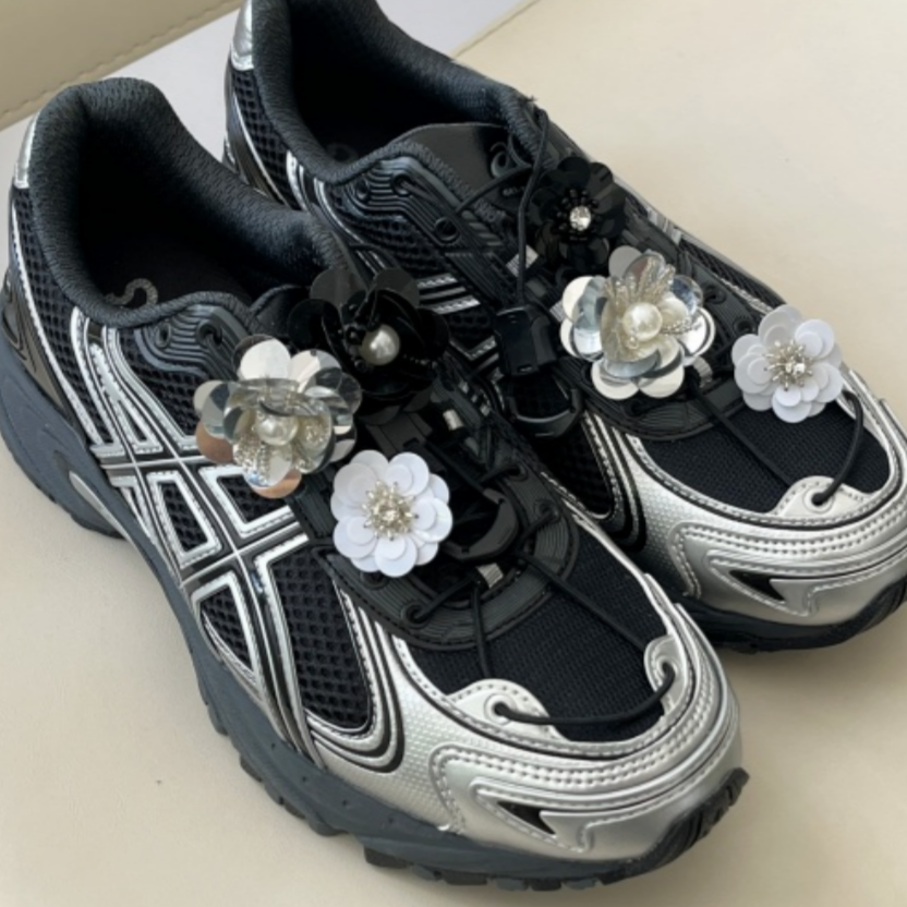 샤콘 신꾸 스팽글 미니꽃 슈클립(3개입) 3color / 슈참 슈즈참 신발꾸미기 듀브레 파츠 신발클립 9,870원