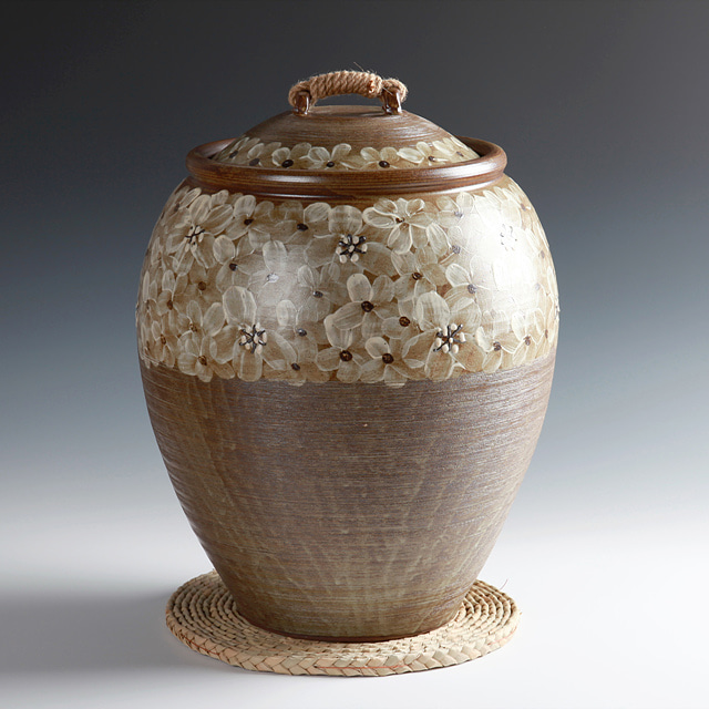 분청 들꽃 쌀독 20kg 쌀항아리 소금항아리 75,000원