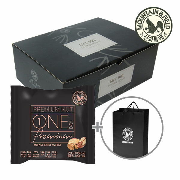 [산과들에] 하루견과 원데이프리미엄50봉 선물세트+쇼핑백 33,500원