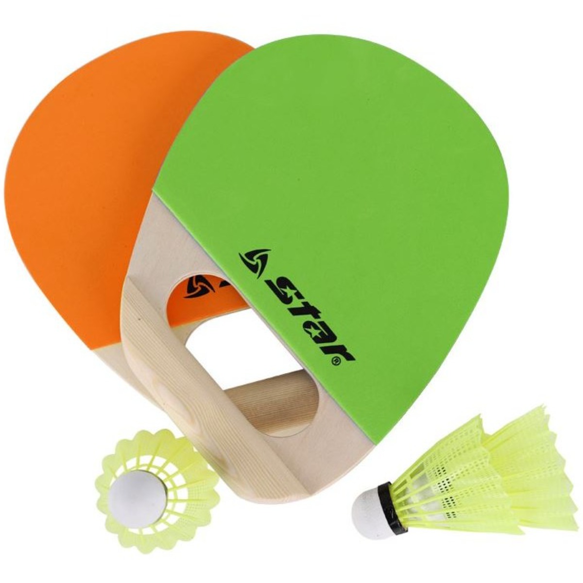 스타 핸들러세트 뉴스포츠 패드민턴 내구성좋은 우드 LXR200, 1개, 옐로우/블루 18,560원