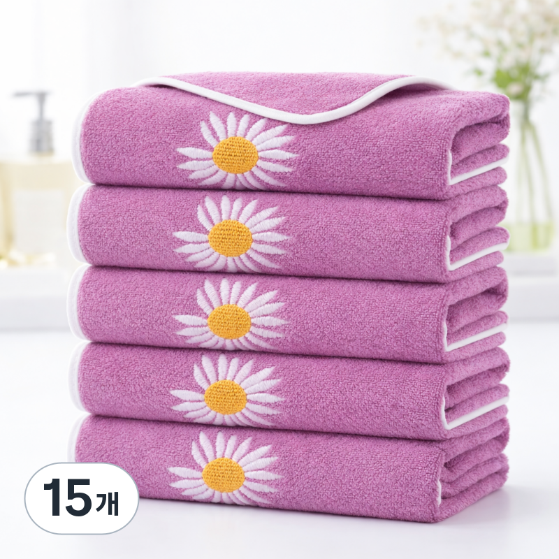 [재고 정리 세일]상덕 호텔수건 수건 주름 국화 자수 고급 수건 40,660원