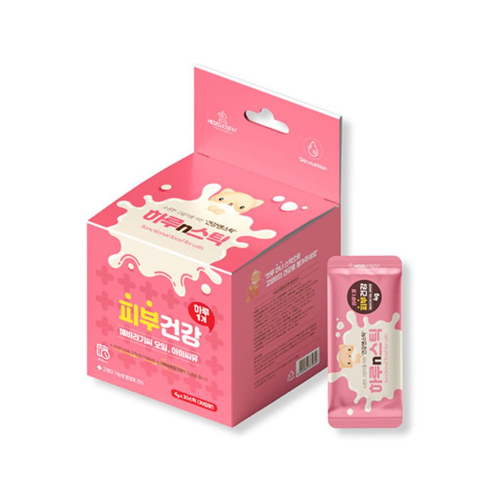 하루n스틱 하루앤스틱 피부 요로 관절 장 유산균 고양이 영양제 하루에 한 포 30일 한달 분, 현재가 19,800원