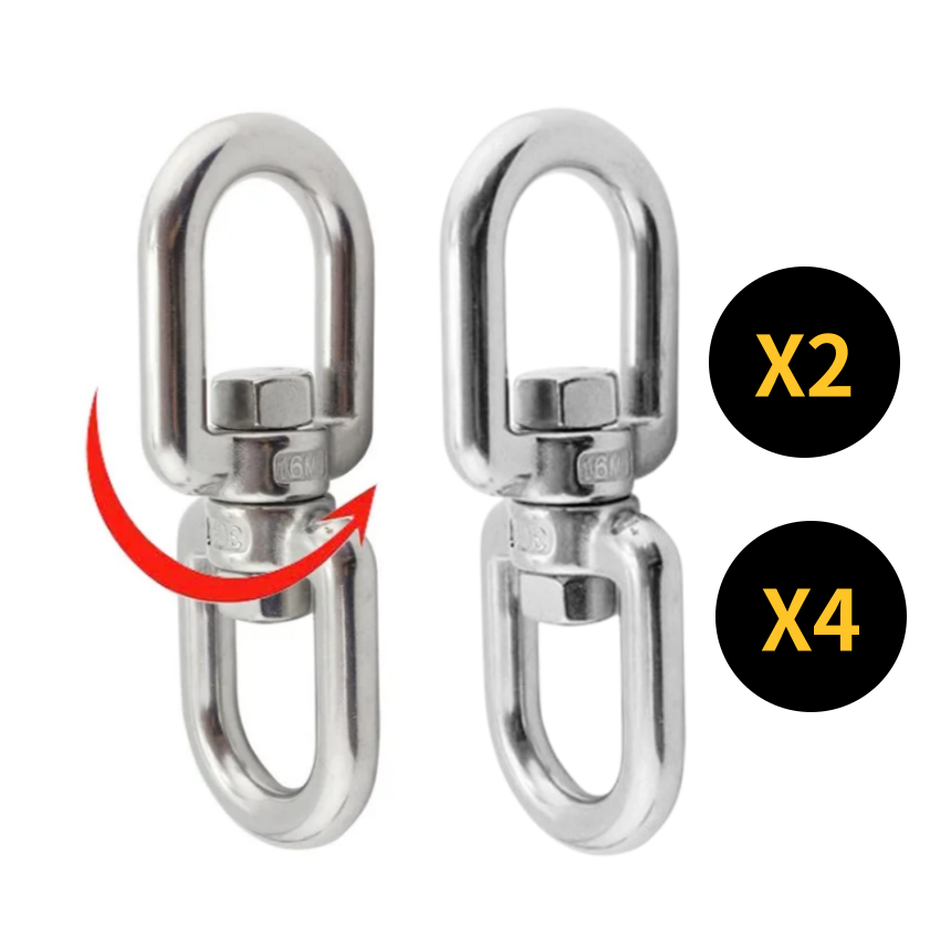 아이맥스몰 스텐 더블 슈벨 회전도래 스냅도래 회전 고리 꼬임방지 2p 4p 15,300원