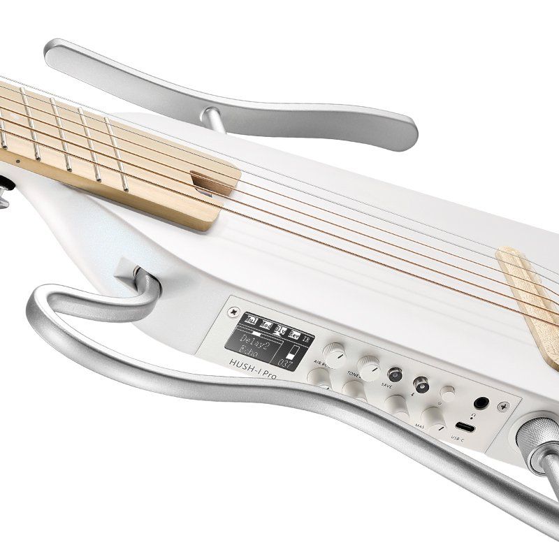 Donner 전자 기타 HUSH Pro 휴대용 충전식 클래식기타, 미래 메탈릭 화이트, 1개 671,600원