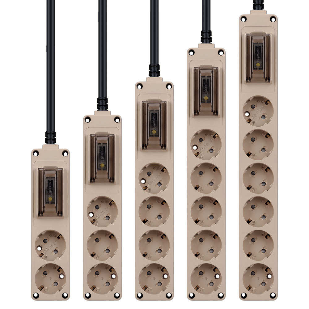 현대일렉트릭 고용량 5구 누전차단 16A 4000W트 오브제 멀티탭 건조기 세탁기 에어컨 사용 가능, 1개, 3m, 베이지 40,990원