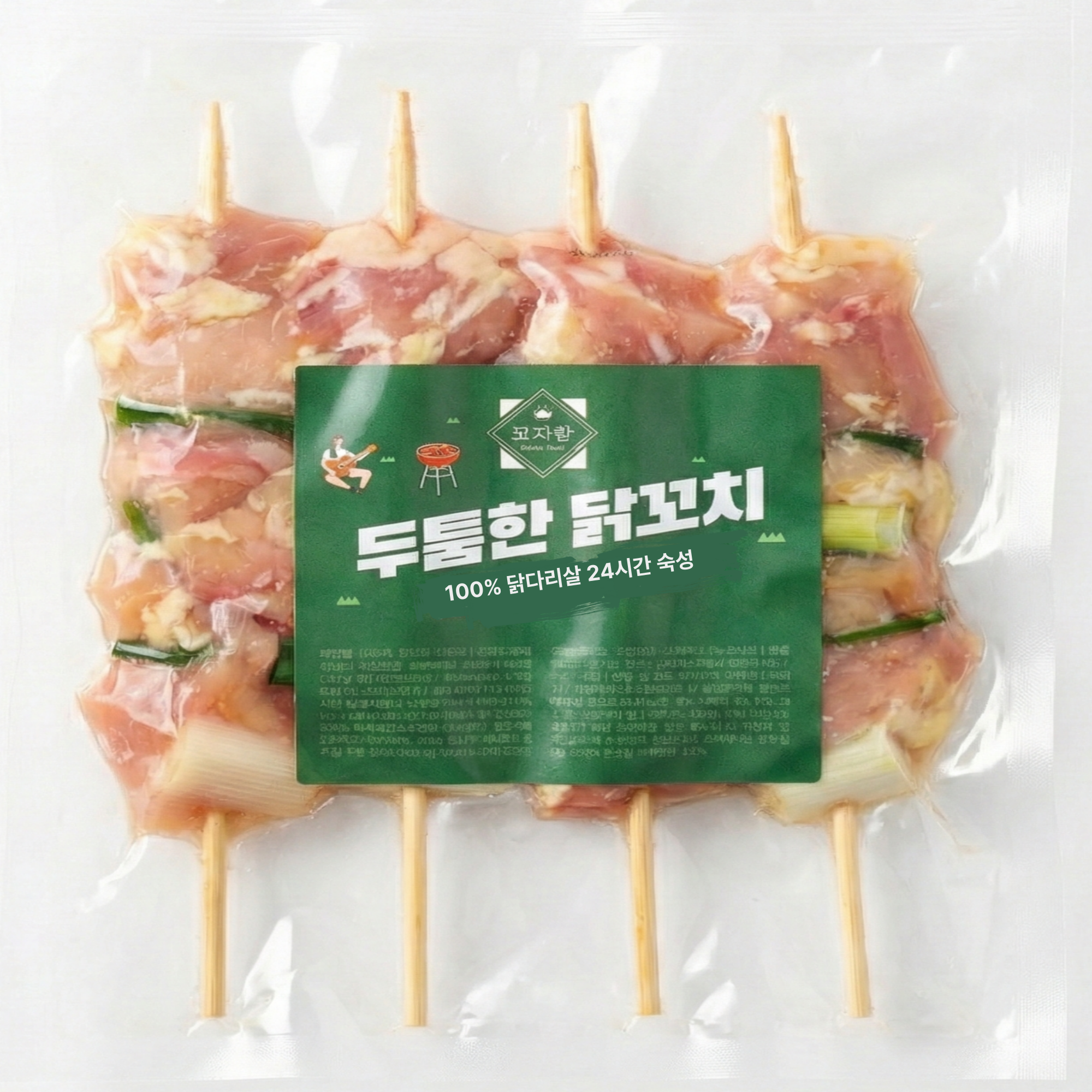 두툼한 2배 닭꼬치 (500g) 캠핑꼬치 닭다리살 밀키트, 500g, 3개 37,650원